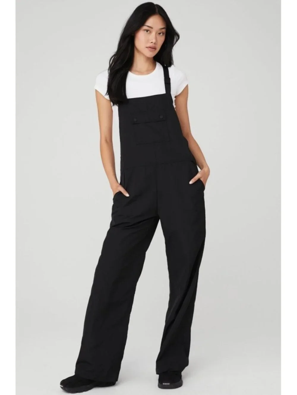 Alo Monterey Overalls Black Traveling Hiking Outdoor One-Piece Romper Jumpsuit S